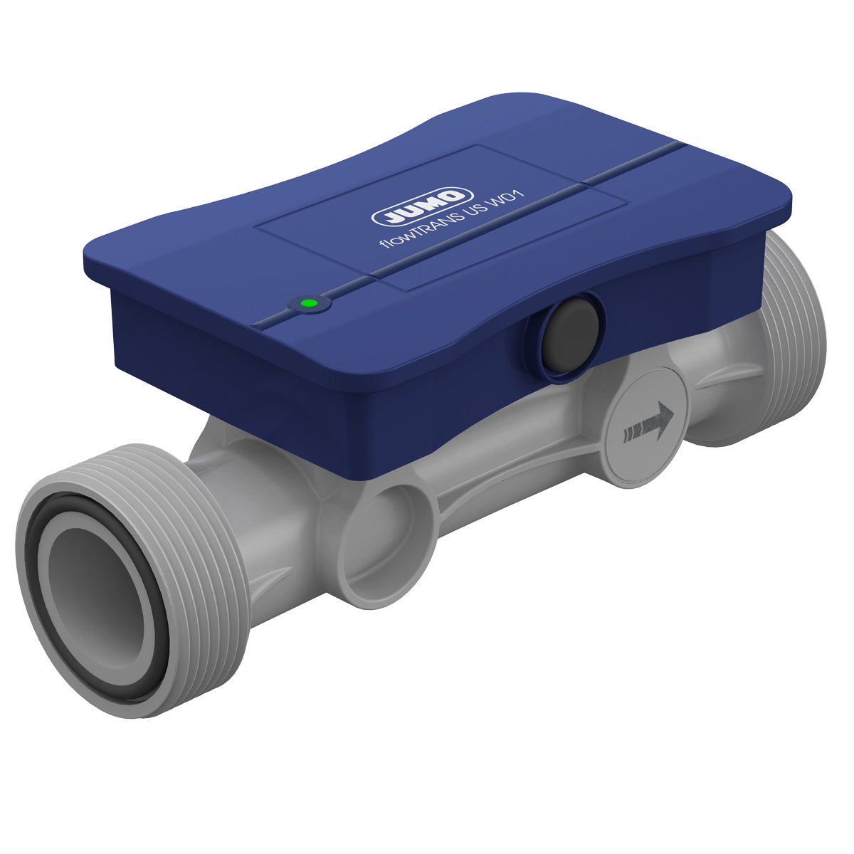 JUMO flowTRANS US W01 Ultraschall-Durchflussmessgerät DN 25 (1 in.) JUMO flowTRANS US W01, Ultraschall-Durchflussmessgerät DN 25, IP65 Schutzklasse, schnittstellenfähig