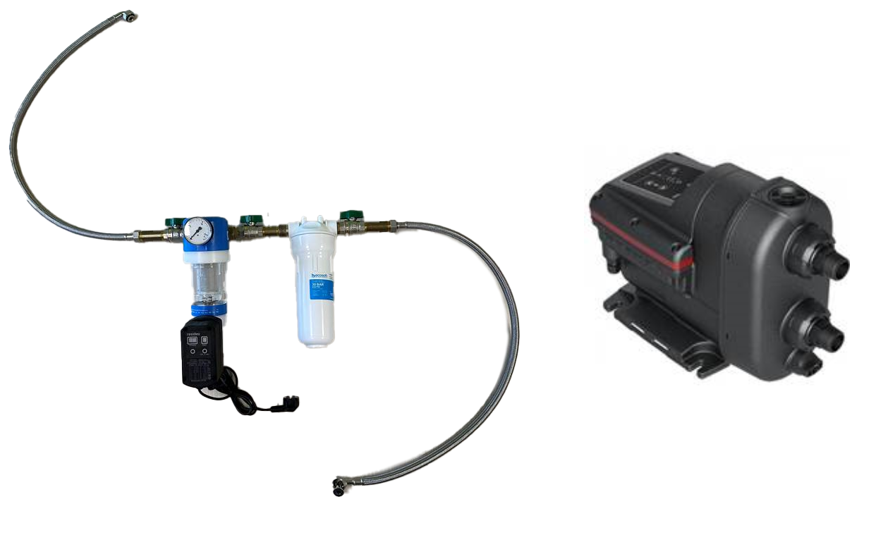 Vorfilterstufe Advancedausführung für NeoPureMini Untertischanlage Vorfilterstufe Advancedausführung für NeoPureMini Untertischanlage mit Druckerhöhungspumpe, Rückspülfilter und Aktivkohlefilter Einheit