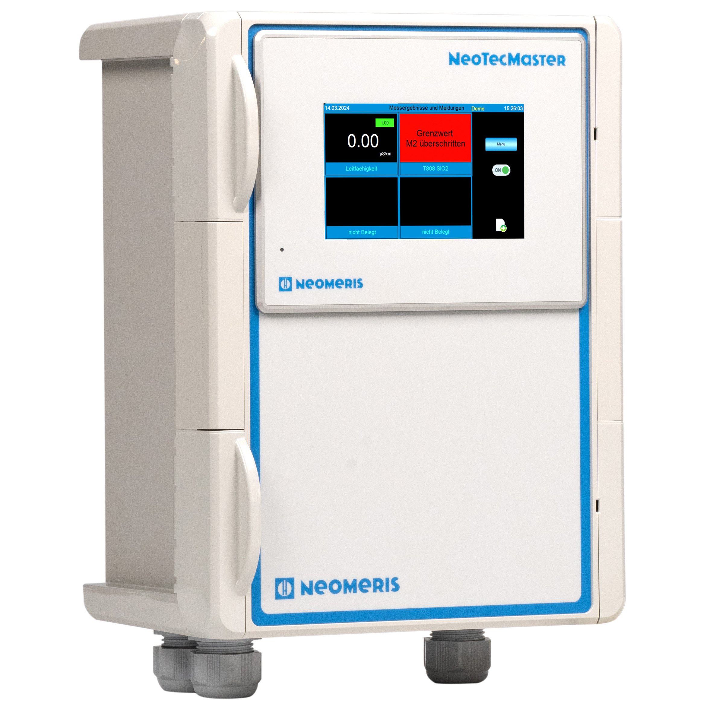 NeoTecMaster 5 Zoll Gehäuse IP66 rot, vorkonfiguriert für 8 Eingangskanäle, Modbus und RS232 Schnittstelle