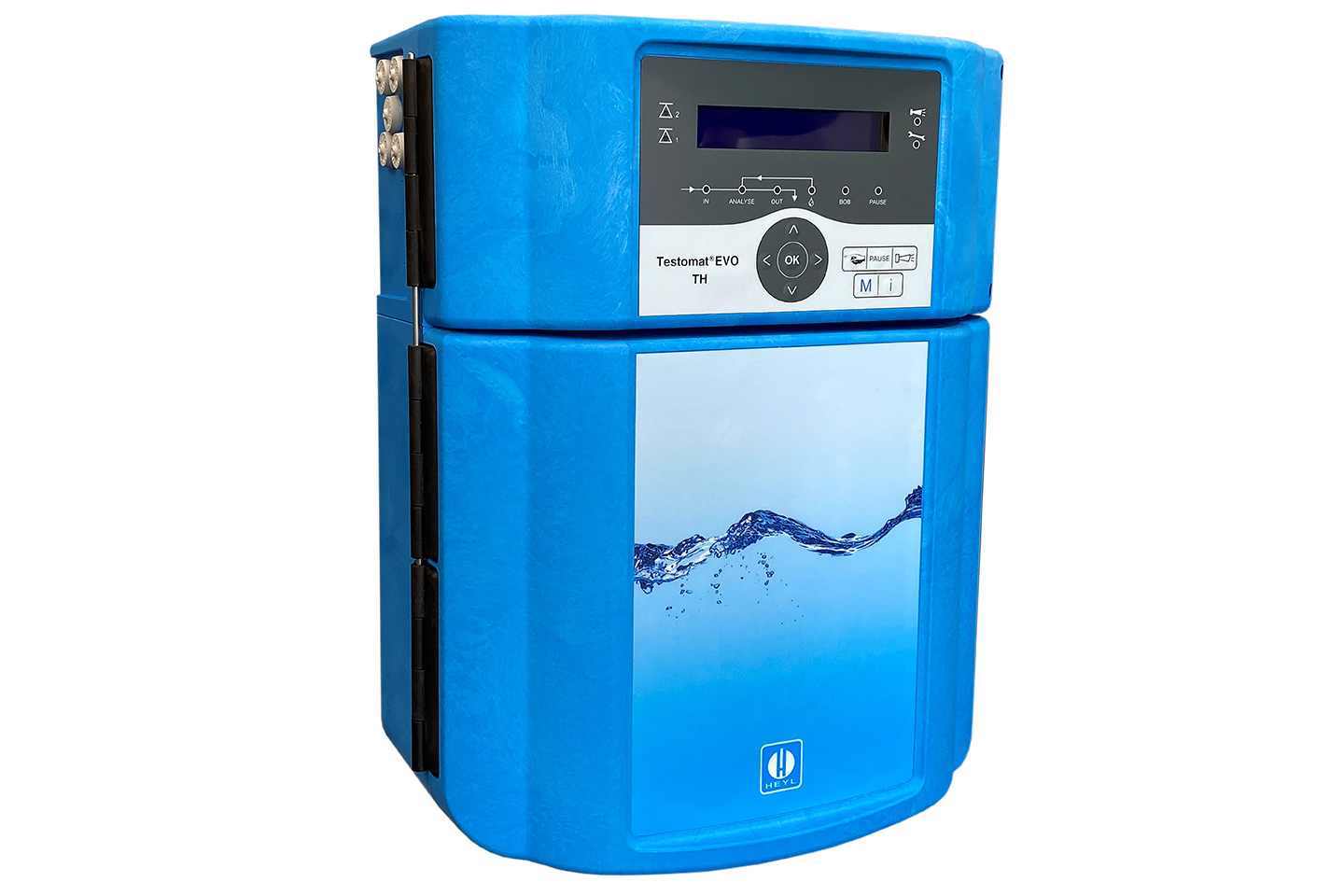 Testomat® EVO (Nachfolger Testomat® ECO) Testomat EVO TH, Gesamtansicht des Geräts mit Display und Bedienelementen, 100–240 VAC / 100–353 VDC