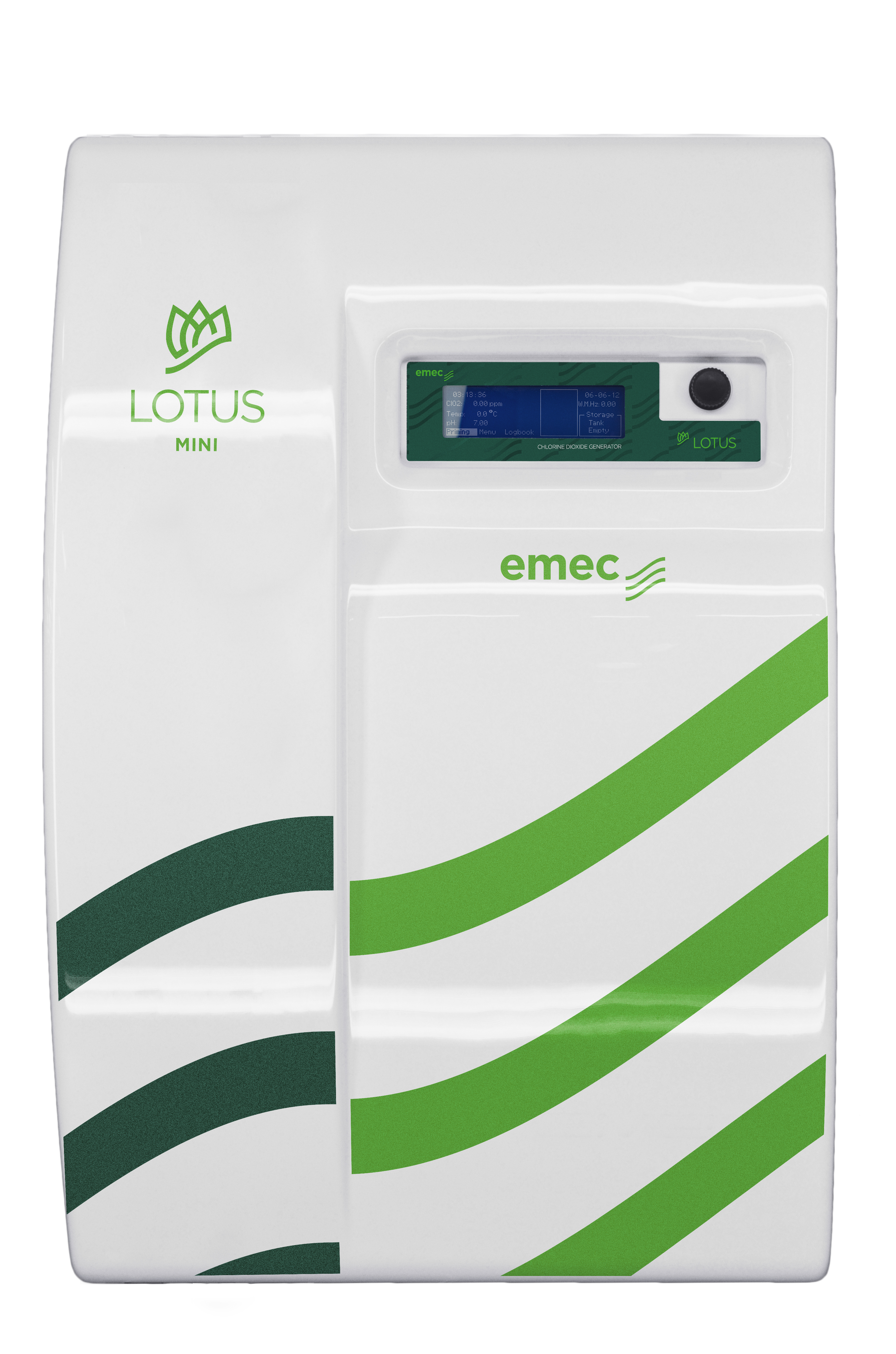 emec LOTUS MINI 8, Chlordioxidgenerator, Wasserdesinfektion, Blick auf Gerätehaube
