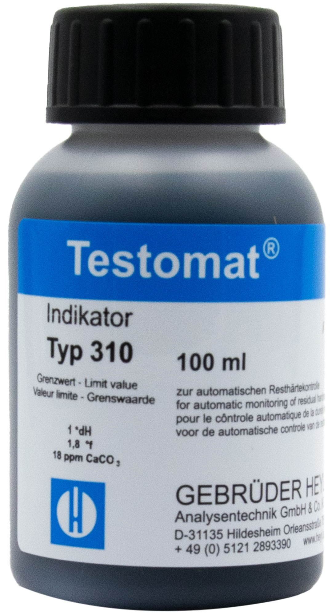 Testomat® 808 Indikator 310, Originalflasche mit sicherem Schraubverschluss, Laborqualität